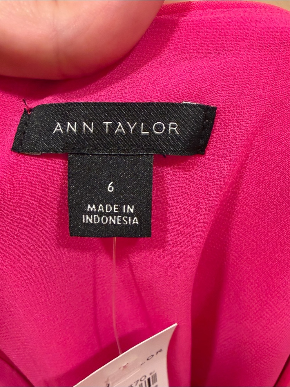 NWT Ann Taylor Women's Short Sleeve Fit-and-Flare Dress in Hot Pink 6 - Picture 15 of 15